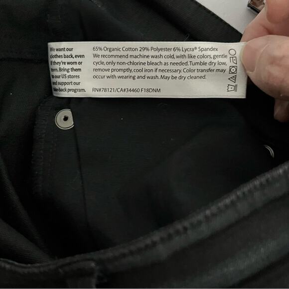 Eileen Fisher Black Straight Leg Jeans Size 6 EUC - Picture 6 of 6
